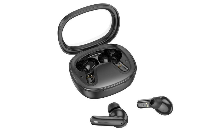 Наушники вакуумные беспроводные HOCO EQ6 Shadow true wireless BT headset (молочный белый) Наушники вакуумные беспроводные HOCO EQ6 Shadow true wireless BT headset (молочный белый)