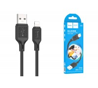 Кабель USB - Lightning HOCO X90 2,4A (черный) 1м силиконовый