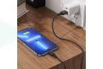 Кабель USB - Lightning HOCO X90 2,4A (черный) 1м силиконовый