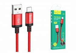 Кабель USB - MicroUSB HOCO X89 (красный) 1м 