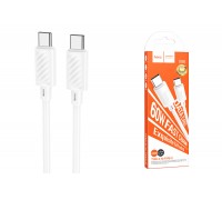 Кабель USB Type-C - USB Type-C HOCO X88 PD60W (белый) 1м