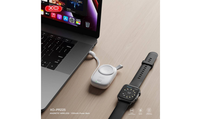 Беспроводное зарядное устройство для Apple Watch XO PR225 iP watch wireless charging power bank with dual input cable 1200mAh (белый)