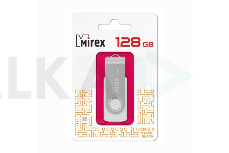 Флешка USB 3.0 Mirex SWIVEL WHITE (ecopack) 128Gb