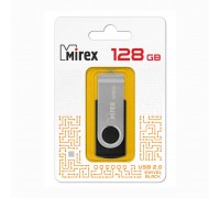 Флешка USB 2.0 Mirex SWIVEL BLACK 128Gb (ecopack)