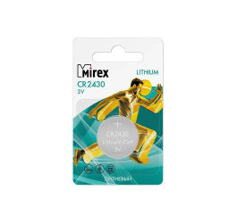 Батарейка литиевая Mirex CR2430 3V 1 шт блистер