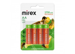 Аккумулятор Ni-MH Mirex HR6 / AA 2700mAh 1,2V цена за 4 шт (4/40/200), блистер (23702-HR6-27-E4)