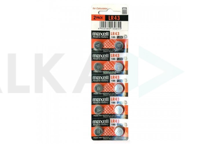 Батарейка часовая MAXELL AG12 LR43/10BL ( цена за блистер 10 шт)