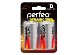 Батарейка солевая Perfeo R20/2BL Dynamic Zinc (блистер цена за 2 шт)