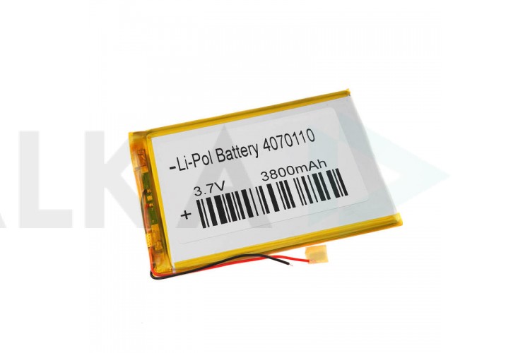 Универсальный аккумулятор 110x70x4 3.7V 3800mAh (4070110P)