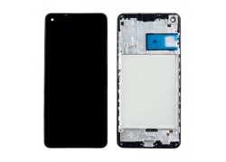 Дисплей для Samsung A217F Galaxy A21s Black в сборе с тачскрином + рамка, org