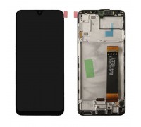 Дисплей для Samsung A235F Galaxy A23 Black в сборе с тачскрином + рамка, org