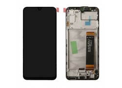 Дисплей для Samsung A235F Galaxy A23 Black в сборе с тачскрином + рамка, org