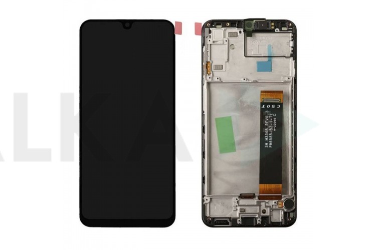 Дисплей для Samsung A235F Galaxy A23 Black в сборе с тачскрином + рамка, org