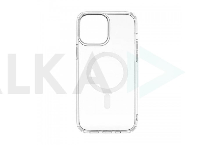 Чехол для iPhone 14 (6,1) пластиковый Clear Case MagSafe (прозрачный) в упаковке