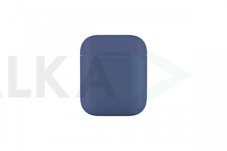 Чехол для наушников Soft-Touch AirPods пластиковый (темно-синий)
