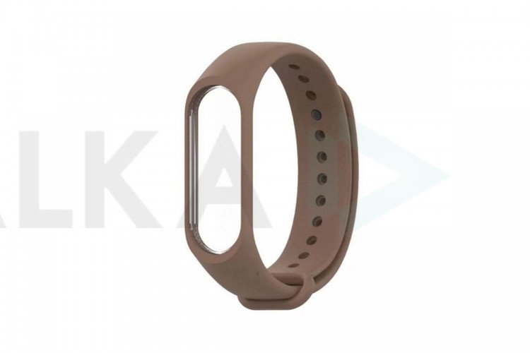 Ремешок силиконовый для XIAOMI MI Band 3/MI Band 4 цвет темнокоричневый