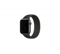Ремешок силиконовый для Apple Watch 42-44 мм "Монобраслет" цвет черный размер M4  (143 мм)
