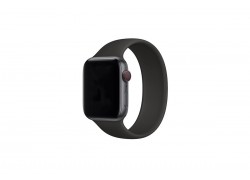 Ремешок силиконовый для Apple Watch 42-44 мм "Монобраслет" цвет черный размер L9  (176 мм)