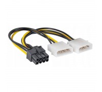 Кабель для блока питания 2 x Molex (мама) - PCI-E 8pin (папа)