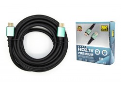 Кабель HDMI-HDMI (папа - папа) 5 м (V2.1) 8K