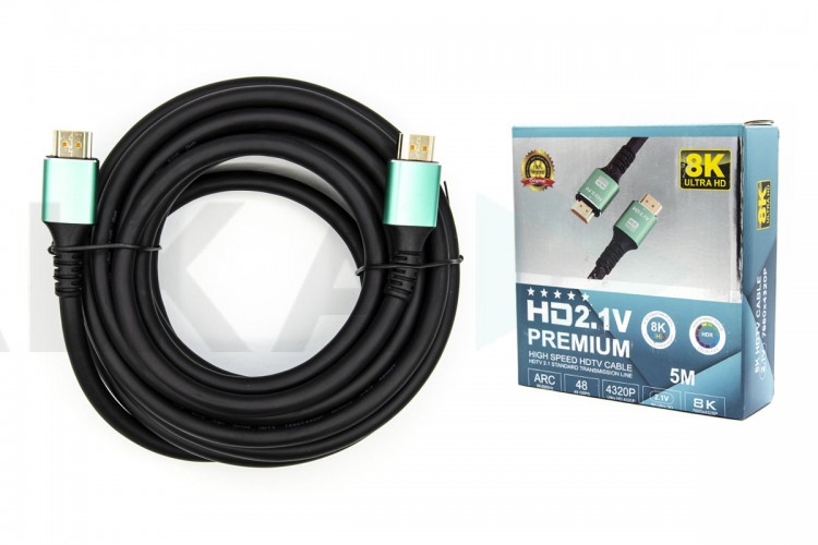 Кабель HDMI-HDMI (папа - папа) 5 м (V2.1) 8K