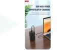 Универсальный дополнительный аккумулятор Power Bank XO PB97 20000mAh 65W fast charging power bank Real Capactiy 9990 mAh (Чёрный)