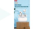 Наушники вакуумные беспроводные XO EV52 ANC noise-cancelling (full functions with buzzer + sliding volume) White