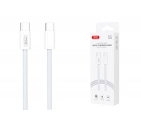 Кабель USB Type-C - USB Type-C XO NB-Q260A High-fashion 60W 1m braided data cable White