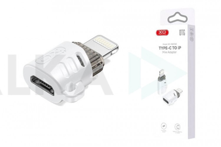 Переходник OTG XO NB256F micro Female to Apple OTG Adapter (with Lanyard) White