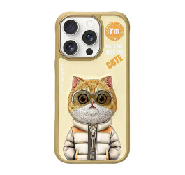 Чехол для телефона Nimmy Phone 16 Pro (Golden Cat)