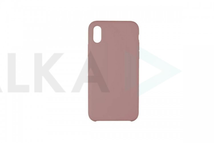 Чехол для iPhone ХS (5.8) Silicone Case Soft Touch (оранжево-розовый) 27