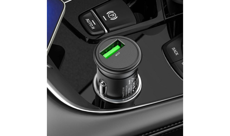 Автомобильное зарядное устройство АЗУ USB HOCO Z43 Mighty single port QC3.0 (черный) Автомобильное зарядное устройство АЗУ USB HOCO Z43 Mighty single port QC3.0 (черный)
