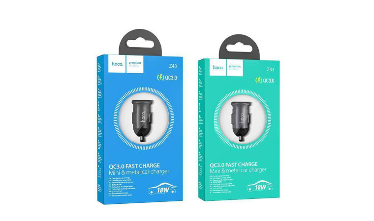 Автомобильное зарядное устройство АЗУ USB HOCO Z43 Mighty single port QC3.0 (черный) Автомобильное зарядное устройство АЗУ USB HOCO Z43 Mighty single port QC3.0 (черный)