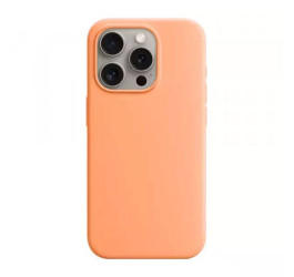 Чехол для iPhone 15 Pro (6,1) Silicone Case Soft Touch MagSafe Orange Sorbet (оранжевый)