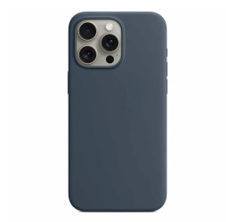 Чехол для iPhone 15 Pro (6,1) Silicone Case Soft Touch MagSafe Storm Blue (штормовой синий)
