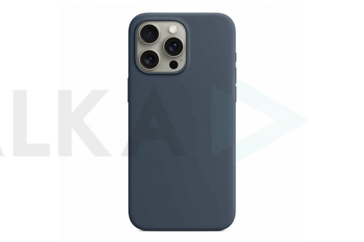 Чехол для iPhone 15 Pro (6,1) Soft Touch MagSafe Storm Blue (штормовой синий)