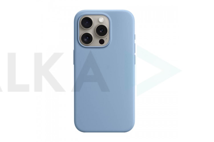 Чехол для iPhone 15 Pro Max (6,7) Soft Touch MagSafe Winter Blue (зимний синий)