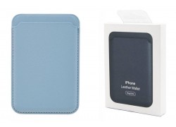 Кармашек визитница на телефона магнитный для MagSafe App wallet с анимацией в цвет (or.) (небесно синий) Sky blue