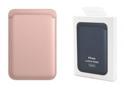 Кармашек визитница на телефона магнитный для MagSafe App wallet с анимацией в цвет (or.) (розовый песок) sand pink