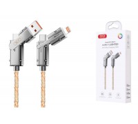 Кабель USB 4 в 1 XO NB276 Illuminated 4-in-1 Multifunctional Data Cable Gray