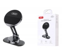 Держатель автомобильный для телефона XO C150 Magnetic 360° rotating with metal base (with one large and one small round iron piece) Black