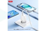 Сетевое зарядное устройство USB-C + USB-L (Lightning) XO L145 20W Bi-directional Reverse Fast Charger White