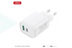 Сетевое зарядное устройство USB + USB-C XO CE29 20W 1USB-A+1USB-C Fast Charger White