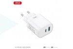 Сетевое зарядное устройство USB + USB-C XO CE30 30W  fast charger White