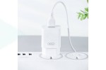 Сетевое зарядное устройство USB + кабель Lightning XO L99 EU 2.4A USB charger with Lighting cable White