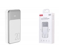 Универсальный дополнительный аккумулятор Power Bank XO PR249 USB-C 20W / USB-A 22.5W (comes with TYPE-C, Lightning cable) 20000mAh White