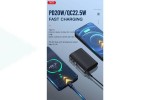 Универсальный дополнительный аккумулятор Power Bank XO PR155 PD20W+QC22.5W Metal Digital Display Touch Sensor Mini Fast Charging 10000mAh Black