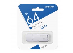 Флешка USB 2.0 SmartBuy CLUE White 64GB (SB64GBCLU-W)