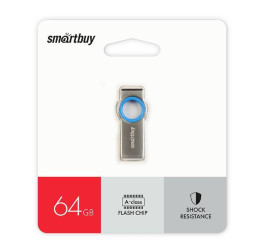 Флешка USB 2.0 Smartbuy MC2 Metal Blue 64GB (SB064GBMC2)