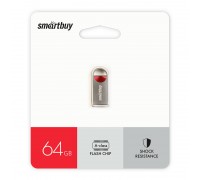 Флешка USB 2.0 Smartbuy MC8 Metal Red 64GB (SB064GBMC8)